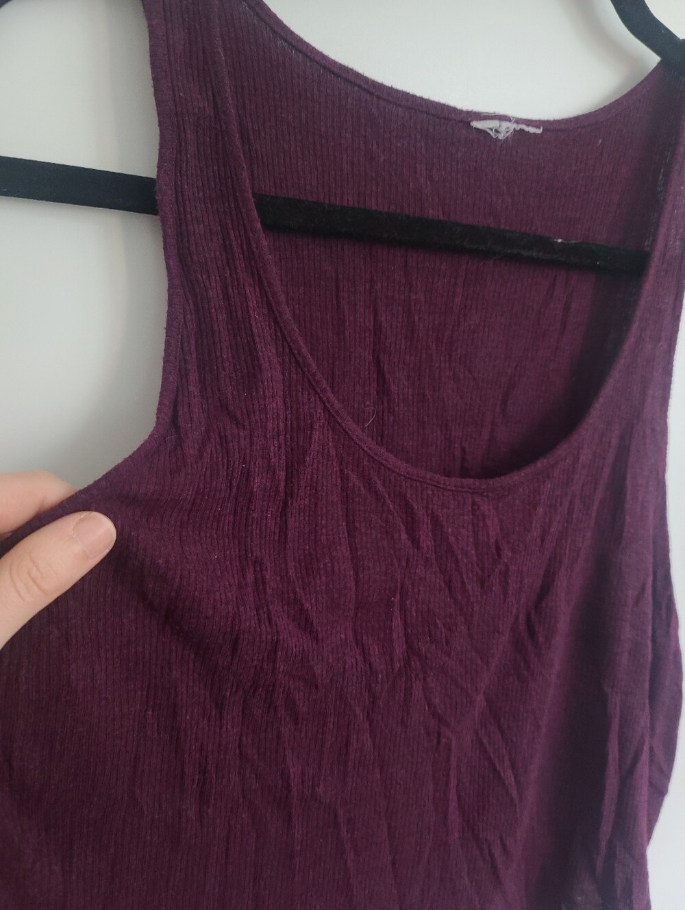 H&M Ribbed Maroon Tank - Picture 2 of 2